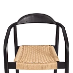 Стул MIDGARD, дерево вяз/бечевка, черный, 50х51х78,5 см | изображение 6