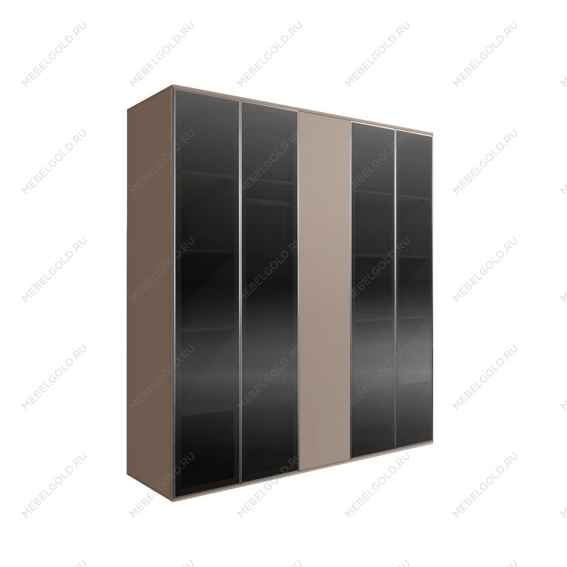 Шкаф 5-ти дв. Bogemia Air (Мокка/Серебро) БМШ2/5(4)