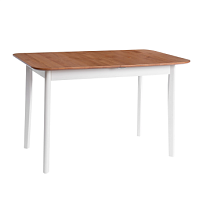 Стол Соната Люкс раздвижной/Sonata Lux extension table, массив сосны, антик/белый, 120-(150)х75х75 см
