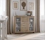 БРИМНЭС / СИРИУС тумба ИКЕА / IKEA 2 двери со стеклом и 3 ящика 117х95 сонома | изображение 4