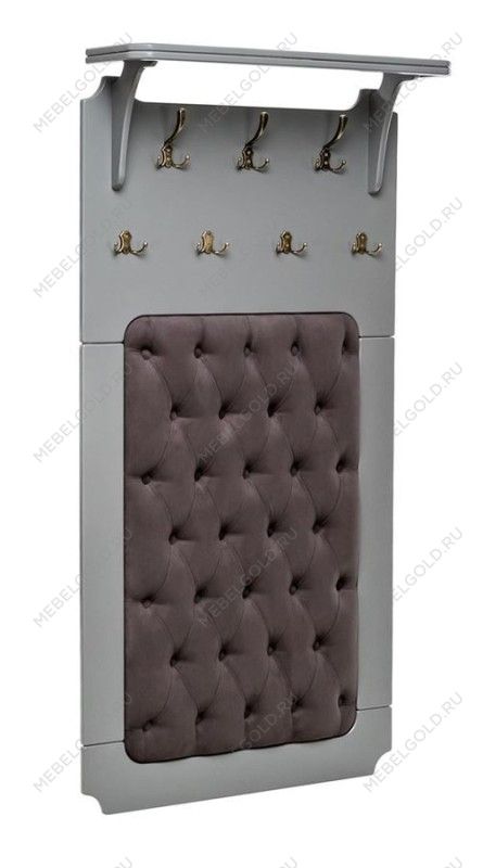 Вешалка настенная Патриция (Серый ясень/ткань V19)