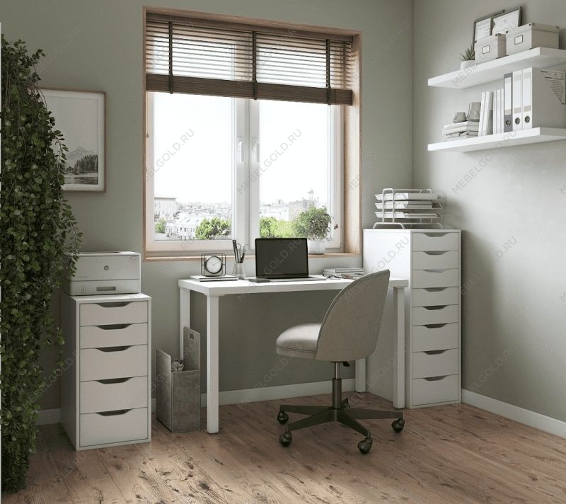 ИНГАР стол письменный ИКЕА / IKEA, 120x75, белый | изображение 3