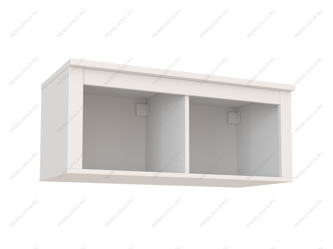 САГА полка навесная 2 секции белая