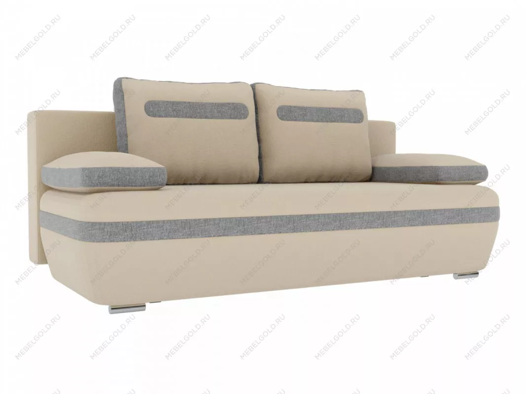 Прямой диван Каир бежевый/Серый от производителя в Москве - купить недорогов МебельГолд. Доставка по всей России